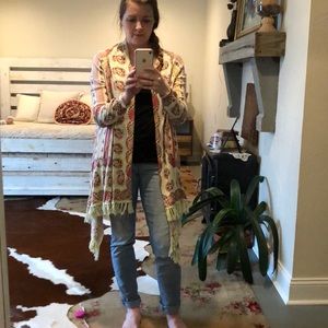 Anthropologie patterned cardigan